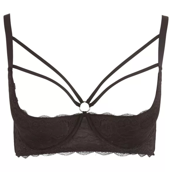 Cottelli Plus Size - Strappy Ringed Lift Bra (Black)