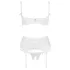 Cottelli - Lace-Up Lifting Bra Set (White) - 80B/M