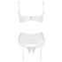 Cottelli - Lace-Up Lifting Bra Set (White) - 85C/L