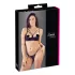 Cottelli - Strappy Ring Bra and Thong Set (Black) - 85C/L