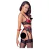 Cottelli Bondage - Matte Lace Shelf Bra Set (Red) - XL