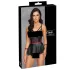 Cottelli Bondage - shiny set with arm cuffs (black) - 80B/M