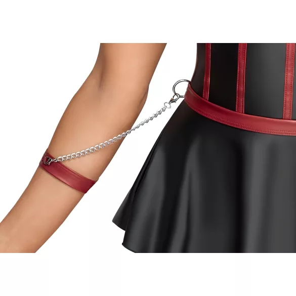 Cottelli Bondage - shiny set with arm cuffs (black) - 80B/M