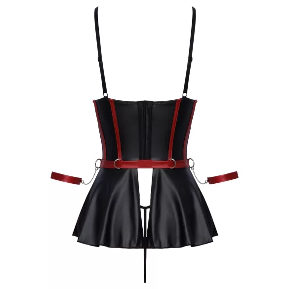 Cottelli Bondage - Shiny Set with Wrist Cuffs (Black) - 80B/M