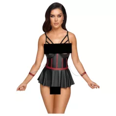 Cottelli Bondage - shiny set with arm cuffs (black) - 85B/L