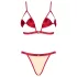 Obsessive Rubinesa - piquant lingerie set (red) - L/XL