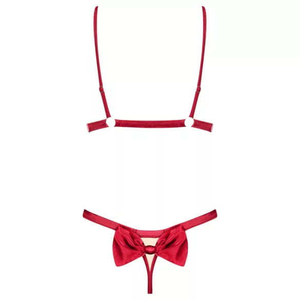 Obsessive Rubinesa - piquant lingerie set (red) - L/XL