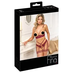 Abierta Fina - Chain Lift Bra Set (Red) - M