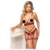 Abierta Fina - Chain Lift Bra Set (Red) - M