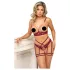 Abierta Fina - Chain Lift Bra Set (Red) - L