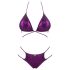 Obsessive Balitta - Shiny Halter Neck Bikini (Purple)  - L