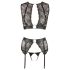 Cottelli Bondage - Lace Lingerie Set (4 Piece) - L