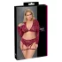 Cottelli Curves - Long Sleeve Lace Set (Red) - 2XL