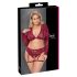 Cottelli Curves - Long Sleeve Lace Set (Red) - 3XL