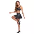 Cottelli - matte lace‑up top and mini skirt set (black)