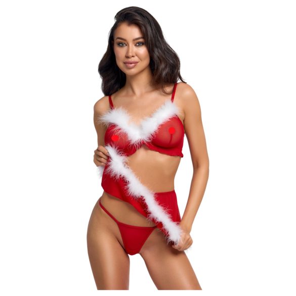 Cottelli - Christmas Lingerie Set (Red)