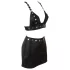 Cottelli - faux leather top and mini skirt set (black)
