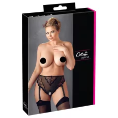Cottelli Plus Size - Lace Garter Belt Panty (Black) - XXXXL