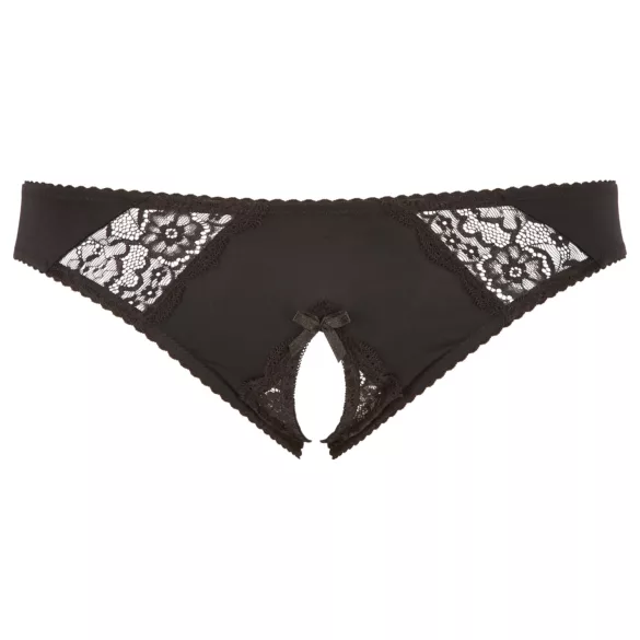 Cottelli Plus Size - Lace Open-Back Panties (Black) - 2XL