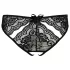NO:XQSE - Black Women's Bow Open Panty with Cut-Out Design