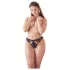 NO:XQSE - Black Women's Bow Open Panty with Cut-Out Design - L