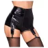 Noir - Shiny Hot Pants with Garter (Black)