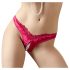 Cottelli - Open Floral Panty with Pearls (Red) - L