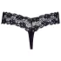 Cottelli - Double Pearl Lace Thong (Black) - M