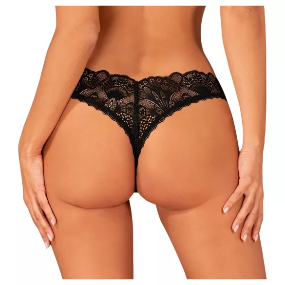 Obsessive Donna Dream - lace open thong (black) - M/L