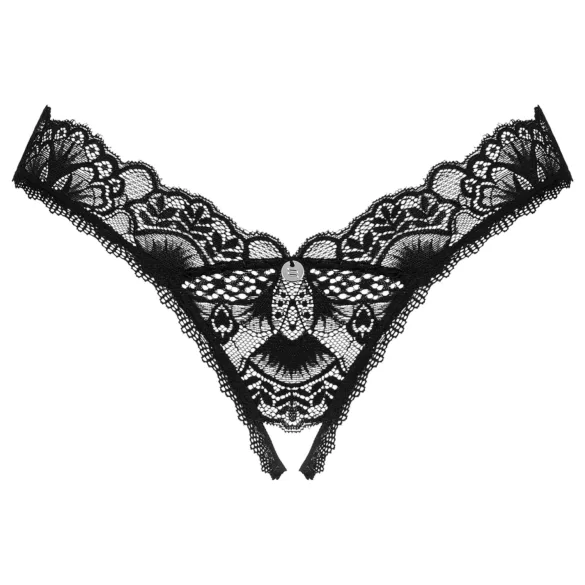 Obsessive Donna Dream - lace open thong (black) - M/L