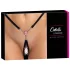 Cottelli - Open-Front Thong with Sparkling Stone - Black (S-L)