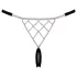 Cottelli - Open Thong with Silver Accent - Black (S-L)