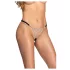 Cottelli - Open Thong with Silver Accent - Black (S-L)