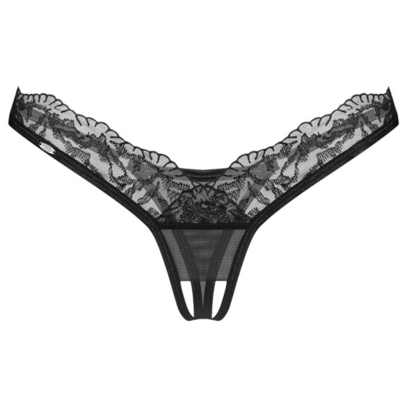 Obsessive - Sheer Lace Thong (Black)