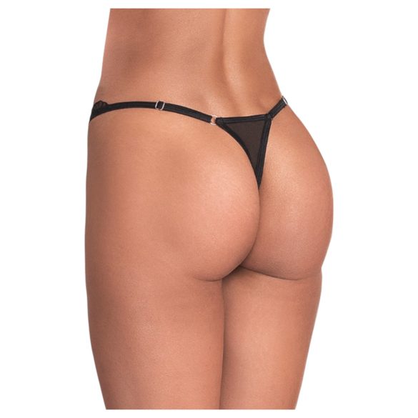Obsessive - Sheer Lace Thong (Black) - L/XL