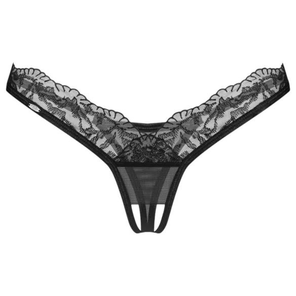 Obsessive - Sheer Lace Thong (Black) - 2XL/3XL
