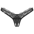 Obsessive - Sheer Lace Thong (Black) - 2XL/3XL