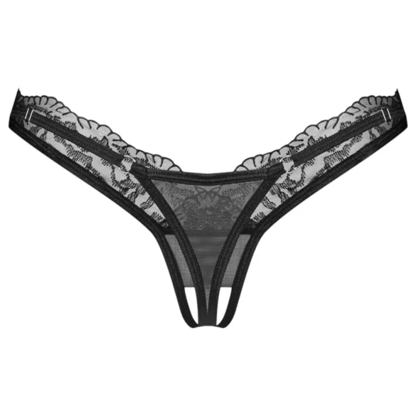 Obsessive - Sheer Lace Thong (Black) - 2XL/3XL