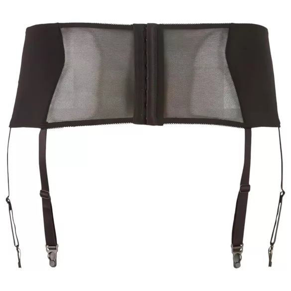 Cottelli Plus Size - Lace Corset Garter Belt (Black) - XL