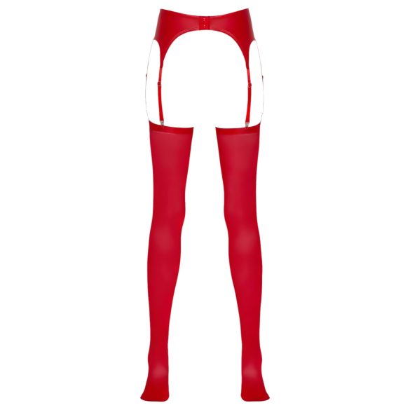 NO:XQSE - Shiny Garter Belt Set (Red) - L/XL
