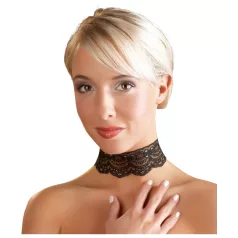 Cottelli - faux leather lace collar, BDSM costume accessory