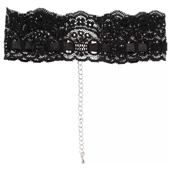 Cottelli - faux leather lace collar, BDSM costume accessory