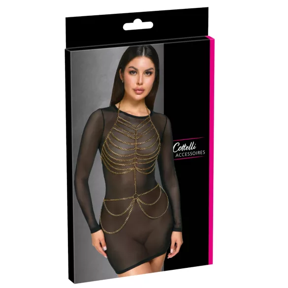 Cottelli - Gold Chain Body Harness