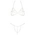 Cottelli - Rhinestone Chain Bikini (Silver)