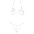 Cottelli - Rhinestone Chain Bikini (Silver)
