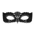 Obsessive - Embroidered Venetian Mask (Black)