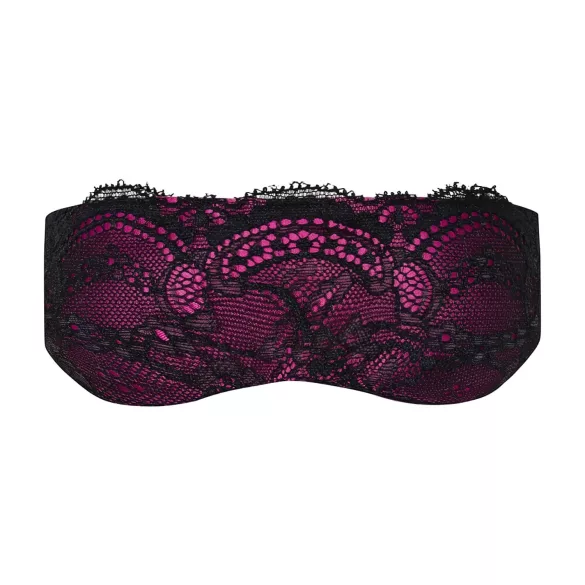 Obsessive Roseberry - Lace Eye Mask (Purple-Black)