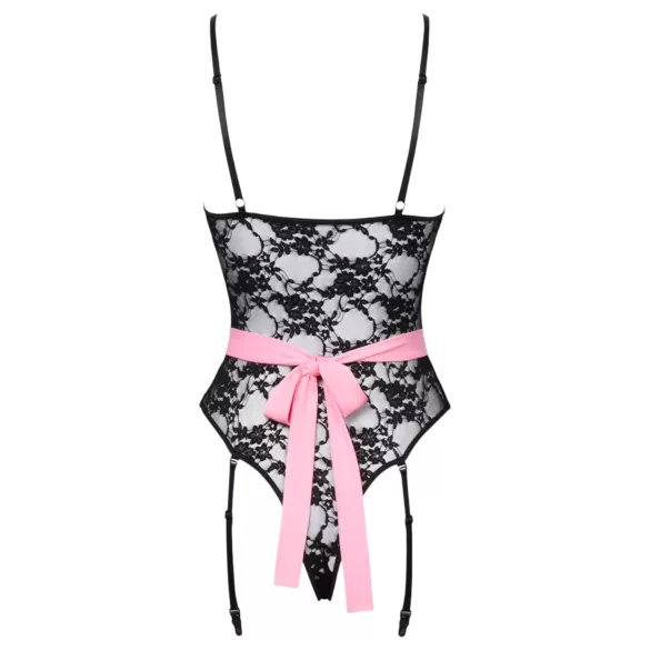 Cottelli - Sheer Maid Costume (Black-Pink)