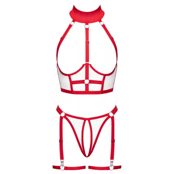 Cottelli - Open Nurse Costume Set (White-Red)