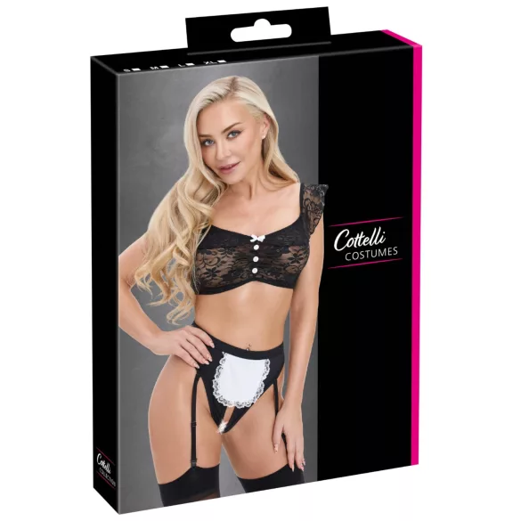 Cottelli - maid costume set (black and white) - M